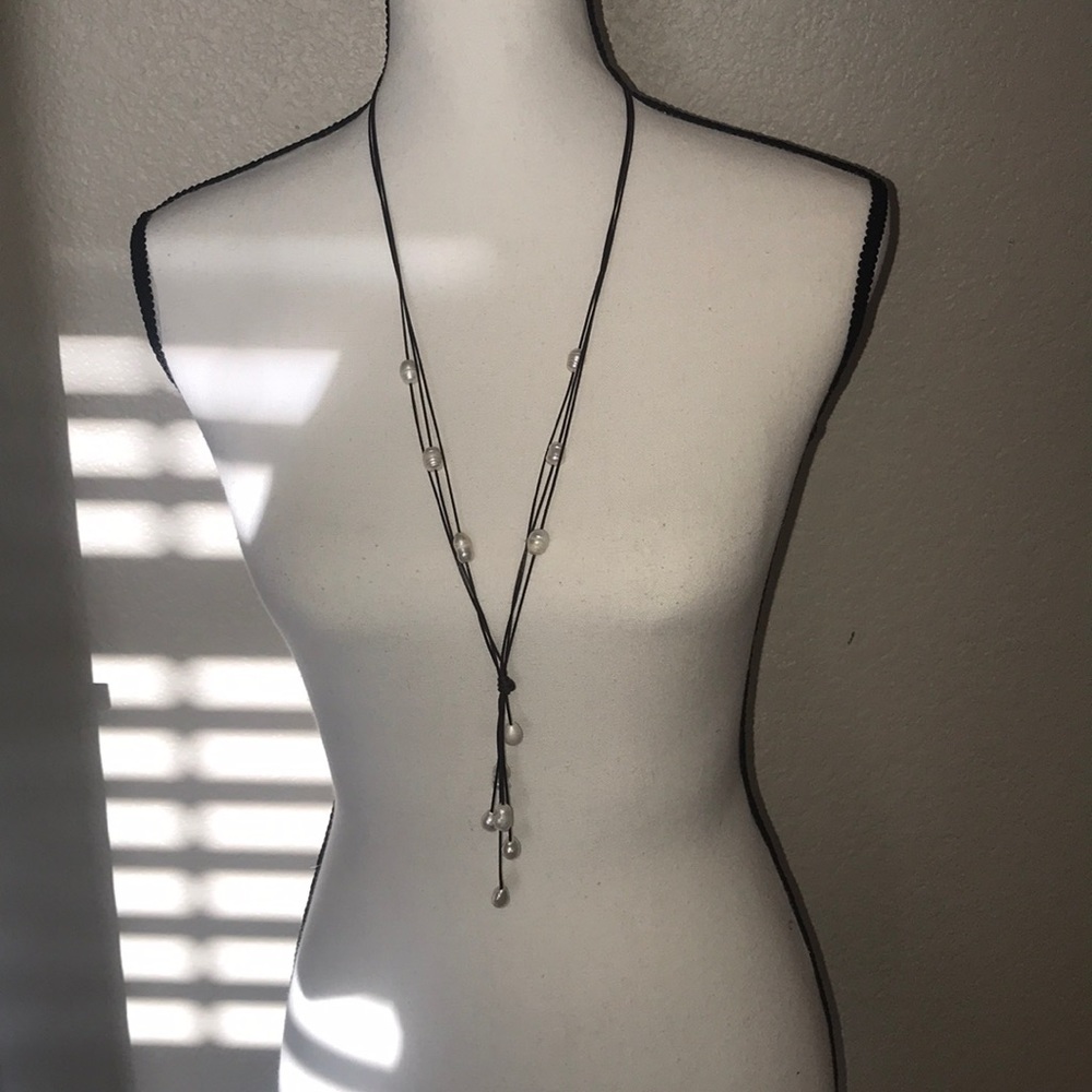 Faux freshwater pearl necklace, 3 strands!